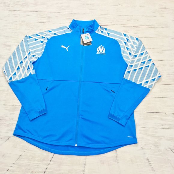 Puma Drycell Olympique De Marseill Stadium Fleece Full Zip Jacket - Picture 4 of 12